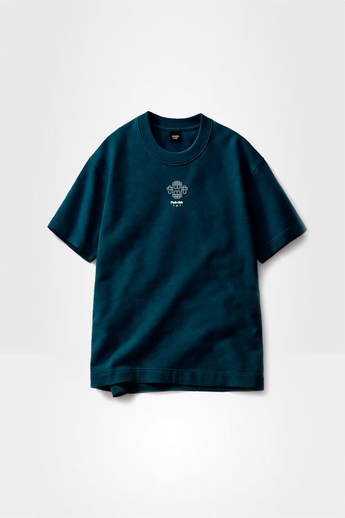 Camiseta Pasb Oversized Monogram - Azul Petróleo