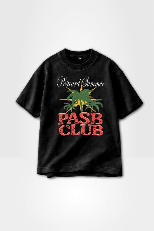 Camiseta Oversized PCS Palm Avenue - Preta 
