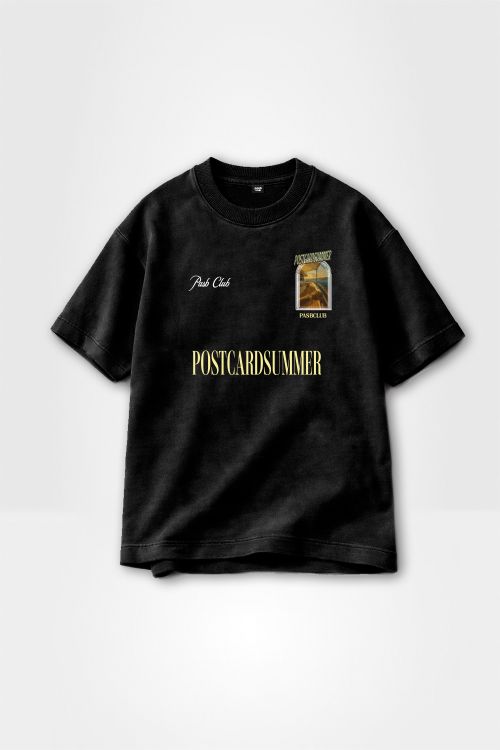 Camiseta Oversized PCS After the Trip - Preta