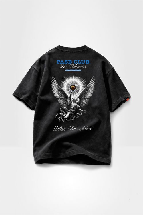 Camiseta Oversized Believers - Preta