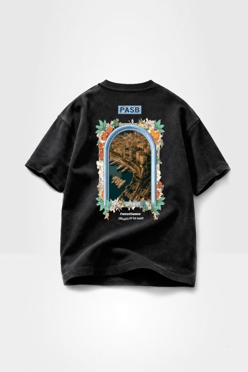 Camiseta Oversized PCS Still Away - Preta