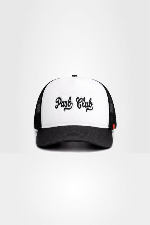 Boné Trucker Pasb Club - Preto e Branco