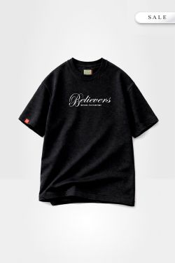 Camiseta Oversized Believers - Preta